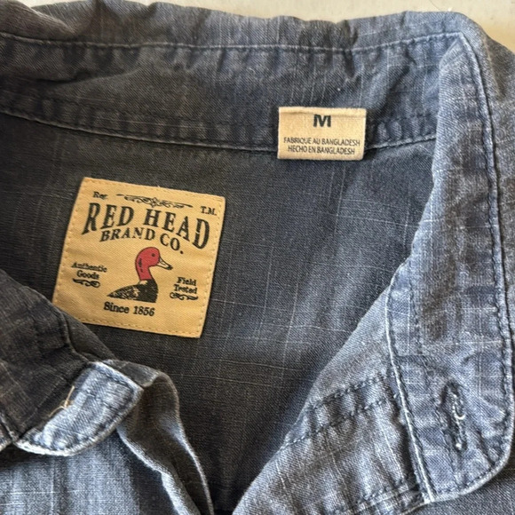 Red Head short sleeve button down - Picture 4 of 7